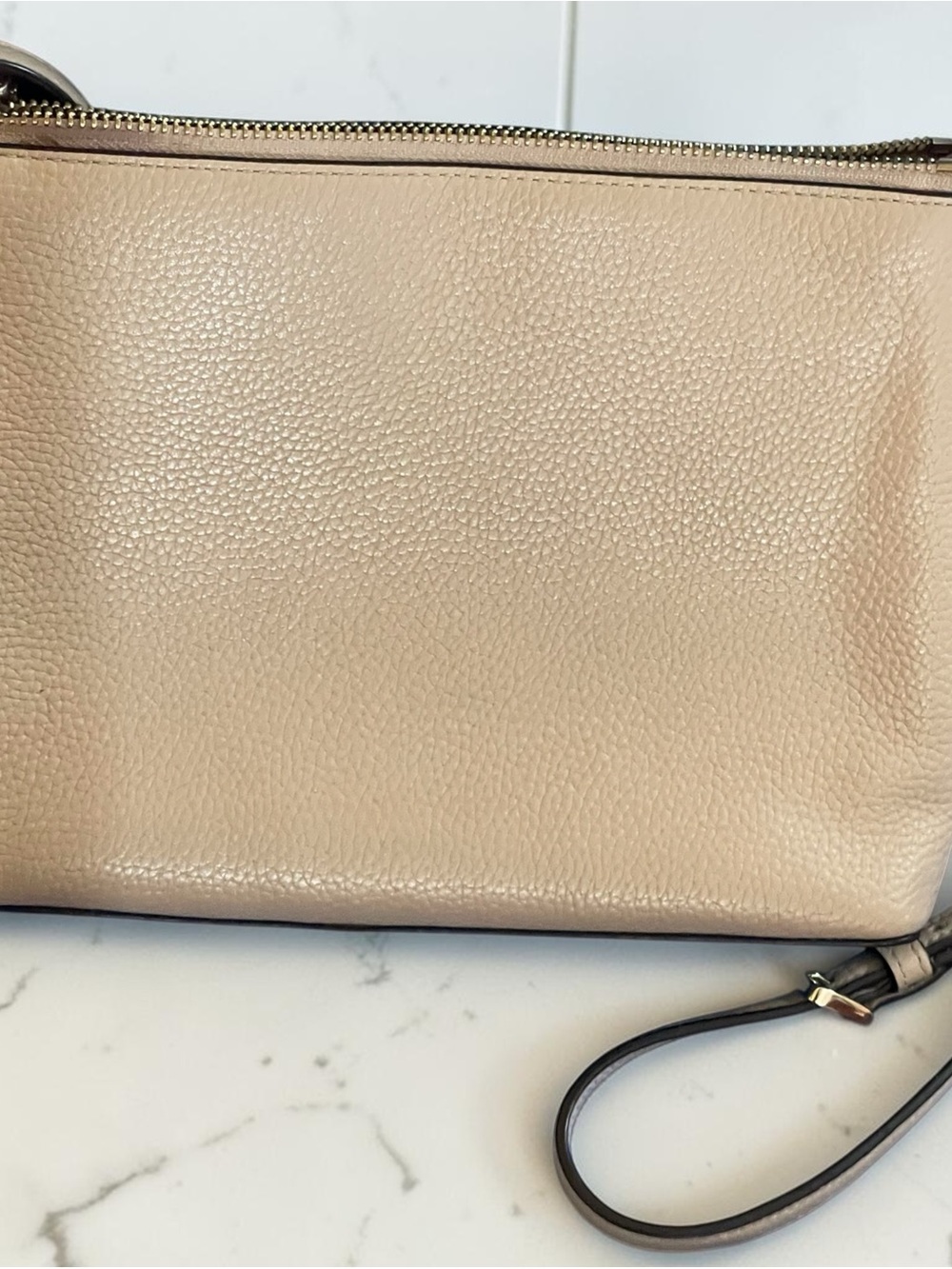 Kate Spade Harlow pebble, leather warm beige Crossbody retail $279 - Picture 2 of 10